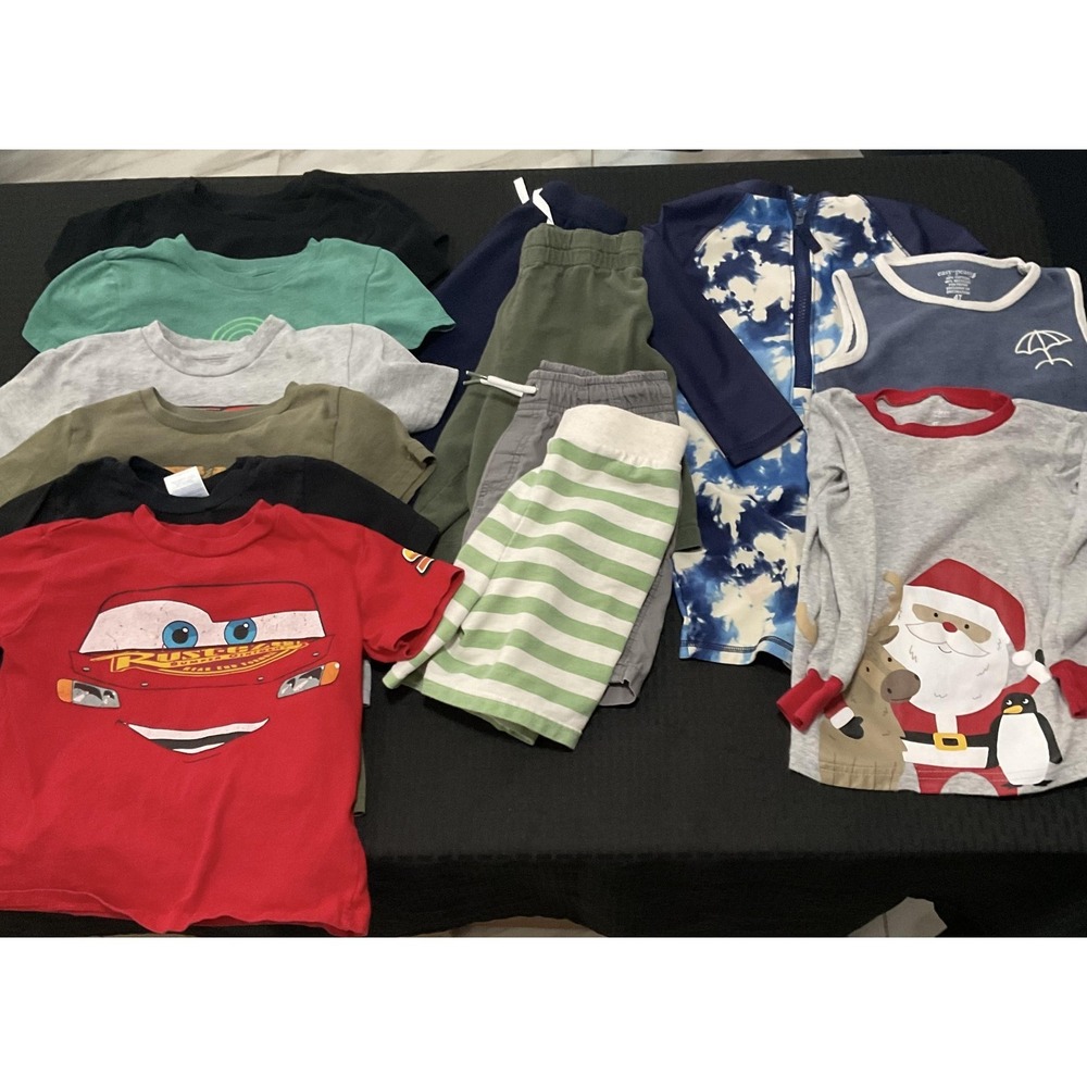 Mixed Brands 17pc Clothes Lot Boys 4T Multicolor Disney Cars Star Wars Toy Story